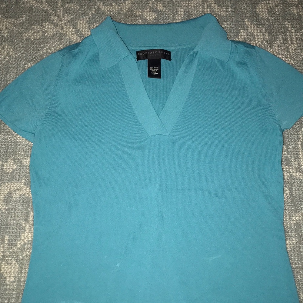 Medium teal shirt with collar